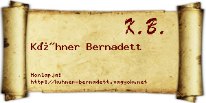 Kühner Bernadett névjegykártya